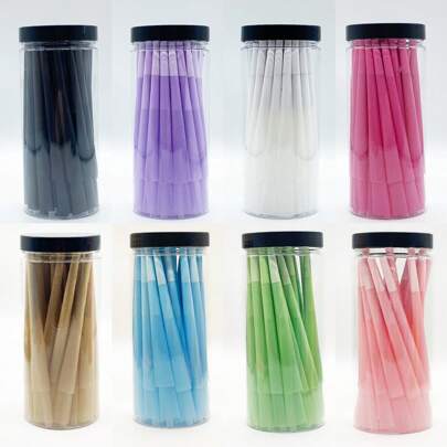 1000/200/100/50/30/10pcs Natural Pre-Rolled Cones Rolling Papers - King Size Ultra Thin & Slow Burning Smoking Cones With Tips/Tubes - Trumpet Tube Rolling Paper For Holiday/Valentine's Gifts & Smoking Accessories,Father's Day Gift