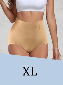 1pc High Waist Seamless Tummy Control Panties, Butt Lifting Compression Briefs For Women Gym Accessories Belly Slimming Girdles, Lumbar Girdles Belly Slimming Corset