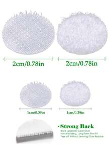 216 个/108 对强力粘性圆形尼龙圆点，圆点贴纸自粘紧固件胶带，带防水粘性胶带的钩环圆点，非常适合教室、办公室、家庭 - 彩色 - 查看 2