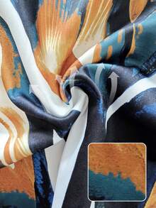 Fashionable Long Loose Wide Leg Geometric Print Pants With An Elegant Style For Spring/Summer