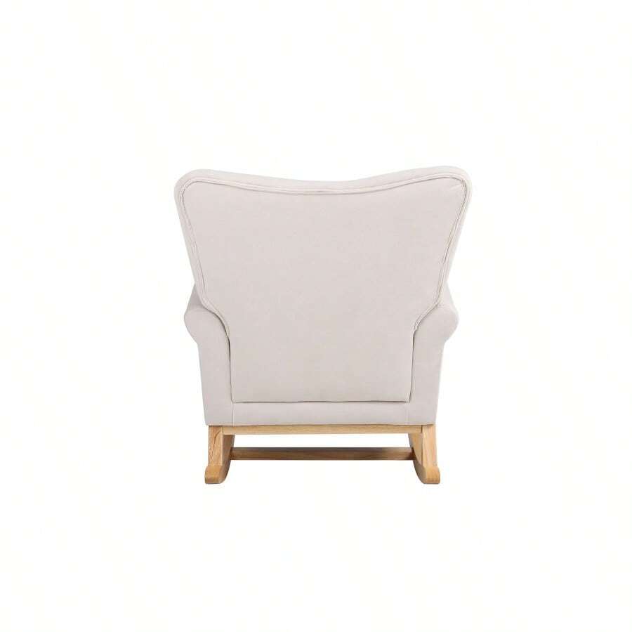 Baby Room High Back Rocking Chair Nursery Chair, Comfortable Rocker