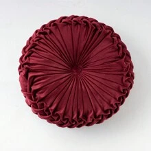 Round Pumpkin Cushion Soft Plush Velvet Cushions Luxury Filled Cushion Decoration Holland Velvet Round Cushion Soft Cushions Luxury Chic Filled Round Cushions