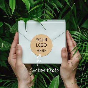 [Custom] 96/192/384/768pcs Kraft Paper Custom Stickers/2in/Logo Stickers/Wedding Stickers/Design Your Own Stickers/Personalized Stickers/Custom Stickers, Custom Seal Sticker Bags, Birthday & Baptism Stickers, Design Your Own Stickers Personalized Gifts For Women/Men Ideal Gifts For Him Her, Family, Friends, Students, Workers, Clients For Anniversaries, For Graduation, For Weddings, For School, For Business/Work/Office,Back To School,School Supplies,Customized Greeting Cards,Back To Vintage