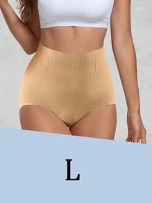 1pc High Waist Seamless Tummy Control Panties, Butt Lifting Compression Briefs For Women Gym Accessories Belly Slimming Girdles, Lumbar Girdles Belly Slimming Corset