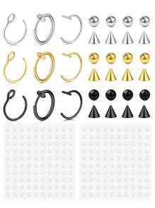 Fake Piercings Fake Nose Ring Fake Septum Piercing Fake Lip Ring Fake Lip Piercing Fake Nose Ring Septum Clip On Nose Ring Faux Septum Piercing Fake Nose Stud Fake Septum Jewelry Fake Earring Stud Fake Eyebrow Piercing Fake Labret Jewelry Fake Snake Bites Piercing Fake Piercing Balls For Halloween Stick On Fake Nose Stud Fake Earring Hoops Non Piercing - Fake Piercings - View 16