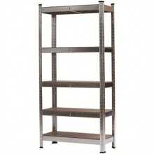 Heavy Duty Storage Racking - 5 Tier Boltless Shelving Unit Storage Shelves Industrial Shelving For Garage, Workshop And More, Shopfitting Shop, Outdoor Decor - Black - View 1