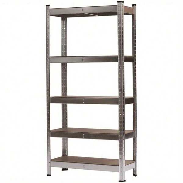 Heavy Duty Storage Racking - 5 Tier Boltless Shelving Unit Storage Shelves Industrial Shelving For Garage, Workshop And More, Shopfitting Shop, Outdoor Decor