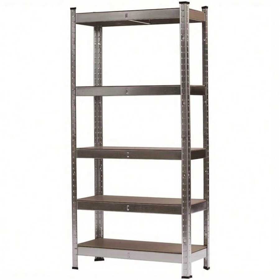 Heavy Duty Storage Racking - 5 Tier Boltless Shelving Unit Storage Shelves Industrial Shelving For Garage, Workshop And More, Shopfitting Shop, Outdoor Decor - Black - View 1