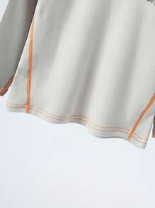 2pcs Boys' Thermal Lined Long Sleeve Top And Pants Loungewear Set For Spring Autumn Winter - Multicolor - View 4