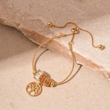 Andkiss 1pc Life Tree Bracelet With Charm