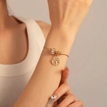 Andkiss 1pc Life Tree Bracelet With Charm
