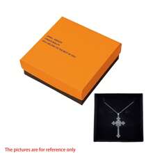 1pc Micro-Inlaid Zirconia Cross Pendant Necklace, Luxury 14K Gold Plated Copper Necklace, Gift For Women, Suitable For Daily Wear (Slight Variation May Occur Due To Different Production Batches) - Silver - View 15