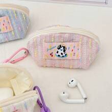 1pc Makeup Bag Colour Earphones For Puppies Cosmetic Bag Waterproof,Lipstick Pack,Women Bags For Make Up , Small Bag Storage Makeup Case,Travelling Bags For Ladies,Pencil Case Daily Big Large Capacity Makeup Brushes Holder Travel Toiletry Bag Organizer Make Up Bag, Pencil Pouch