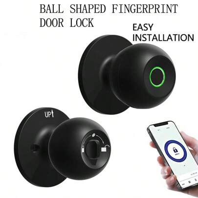 Smart Door Knob, Fingerprint Door Lock, Smart Lock Biometric Door Lock Fingerprint Door Knob With Tuya App Control, Suitable For Bedroom,Cloakroom,Apartments Offices,Hotels.