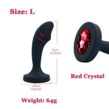 Black Silicone Anal Plug For Women, 3 Sizes, Cute Shark Shaped, Smooth Surface, Crystal Base, Butt Plug, Adult Sex Toy For Men And Women, Anal Training Plug, Anal Dildo, Adult Game Toy - Black - View 15