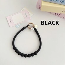1 件硅胶串珠手机腕带，可拉伸防摔手绳，带手机贴纸附件的安全金属扣，时尚弹性手机系绳，多种颜色，无需电池 - 彩色 - 查看 7
