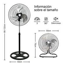ALLIDEA Ventilador eléctrico 3 en 1 de alta velocidad 18", mando a distancia,velocidad y dirección del viento ajustables, tres formas de uso, ventilador eléctrico silencioso - Tipo de Enchufe A USA (110-127V) - Ver 3