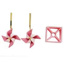 1pc/3pcs Mini Windmill Polymer Clay Earring Mold, For Jewelry Making Tools - Pink - View 8