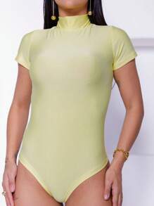 WOMEN'S BODY HIGH NECK SHORT SLEEVE - Amarillo - Ver 6