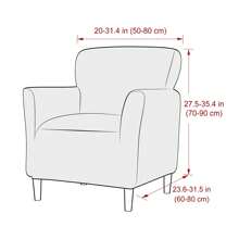 Armchair Cover Stretch Arm Couch Slipcovers Modern Single Sofa Elastic Protector Banquet Armchair Slipcovers Printed Chair Slipcovers With Arms 1-Piece Stretch Chair Covers For Living Room Anti Slip Soft Armchair Slipcover Kids Pets Friendly Furniture Protector