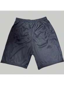 Men's Bermuda Shorts With Zipper Pocket, Sporty Flannel - 黑色 - 查看 2