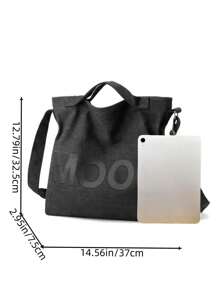 1pc Fashion Style Men Messenger Bag Canvas Letter Printed Shoulder Bag Casual Tote Bag Large Capacity Outdoor Crossbody Bag, Suitable For Office And Daily Use, Christmas Gifts Winter Christmas Laptop Gifts Fashionable Casual Thanksgiving Fall Travel Purse Holiday Storage Bag Sports Bag Bum Bag Belt Bag Rider Bag Fanny Pack Bag Hiking Student Multi-Functional Portable Dad Gifts Godard Side Bags Satchel Bag Hip Bag Bag Gifts Travel Essentials Bag Camping Sling Bag Summer Back To School Vacation Bag Pack Cross Body Bag Spring School Supplies