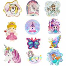 美人鱼独角兽公主城堡主题生日派对拉绳卡通皮纳塔，创意趣味糖果粉碎玩具皮纳塔