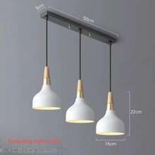 1 đèn chùm phong cách Bắc Âu, đầu đơn/ba, đèn thả nghệ thuật hiện đại tối giản màu Macaron, thích hợp cho phòng ăn, quầy bar, phòng ngủ, không bao gồm bóng đèn - Đèn chùm nhỏ 1,5m - Xem 12