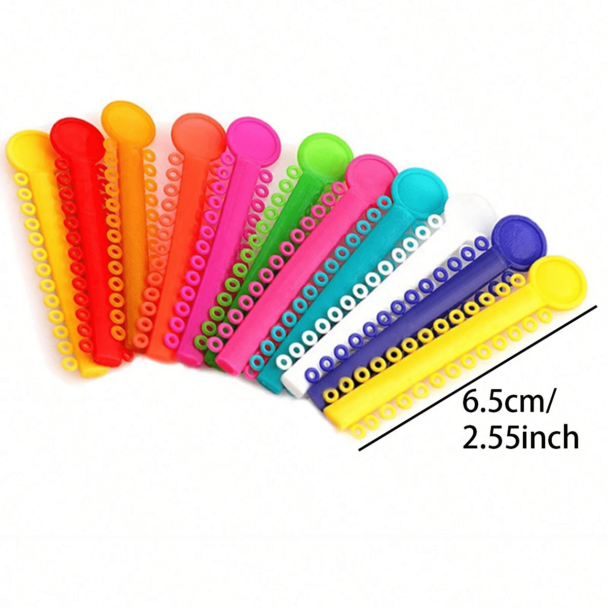 10pcs MultiColor Ligature Ties, EasyToWear Dental Braces Rubber