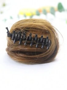 Messy Claw Clip Hair Buns, Softball Hair Extensions Party And Prom Artificial Hair Wigs Peruka z włosów dla wszystkich kobiet, aby dodać objętości do swojego klipu 1 sztuka Peruki syntetyczne na imprezy Halloween na festiwalach muzycznych