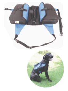 Large Dog Backpack With Zipper For Walking, Traveling, Trails And Leash Attachment - 黑色 - 查看 4