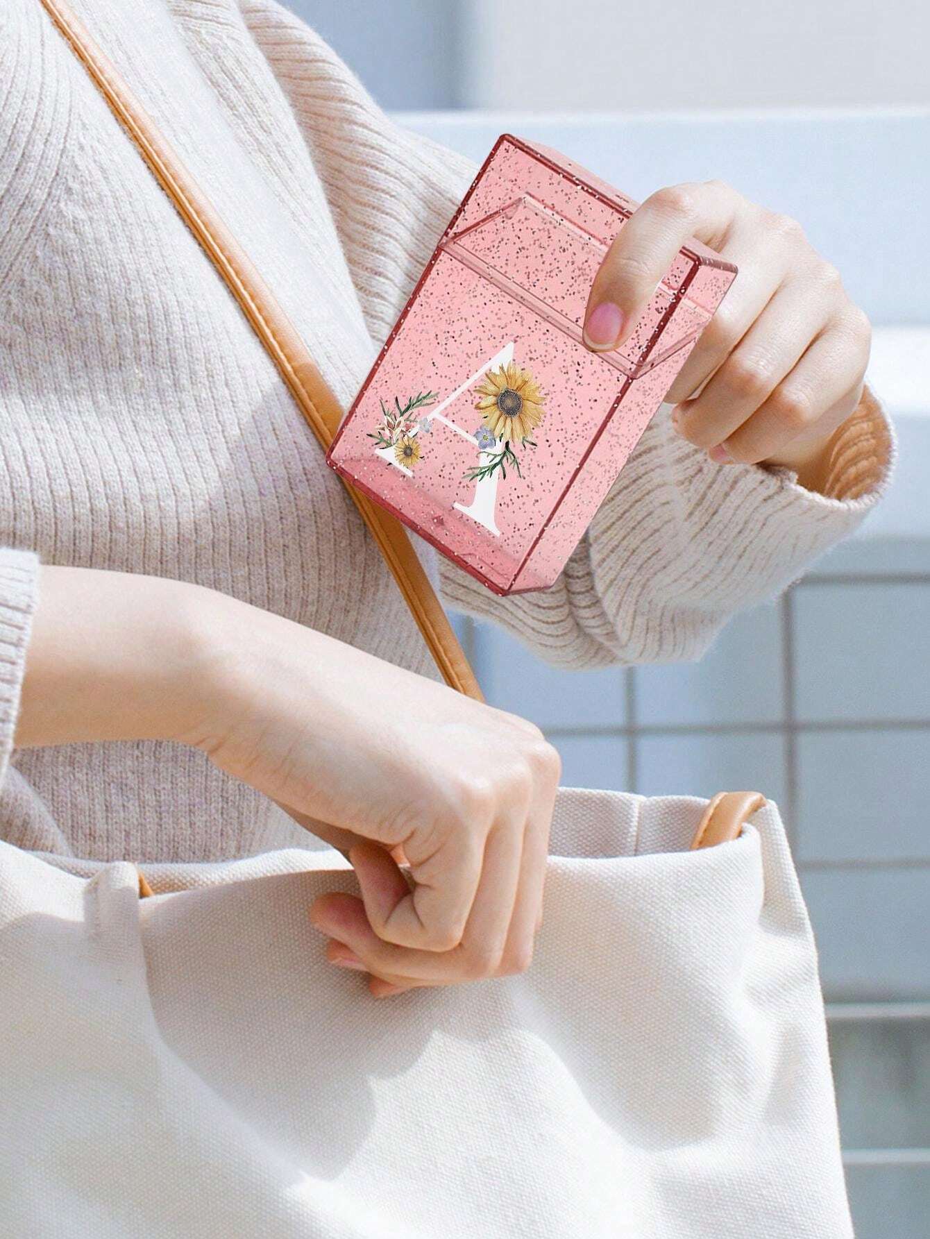 Snowflake Cigarette Box With White Daisy Letters AZ Printed On It