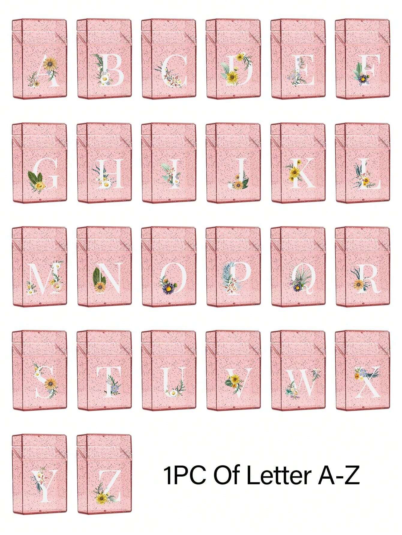 Snowflake Cigarette Box With White Daisy Letters AZ Printed On It