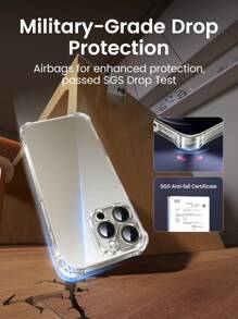 UGREEN 晶莹剔透气囊系列手机壳适用于 16 Pro Max Pro 16 Plus 透明防水防震防摔防刮