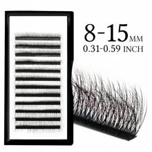 aHoneya 12 Filas Extensiones de Pestañas 5D Multicapa Esponjosas Fácil de Abrir Pestañas en Capas Naturalmente LC 8-15mm Extensiones de Pestañas Salvajes - LC - Ver 8
