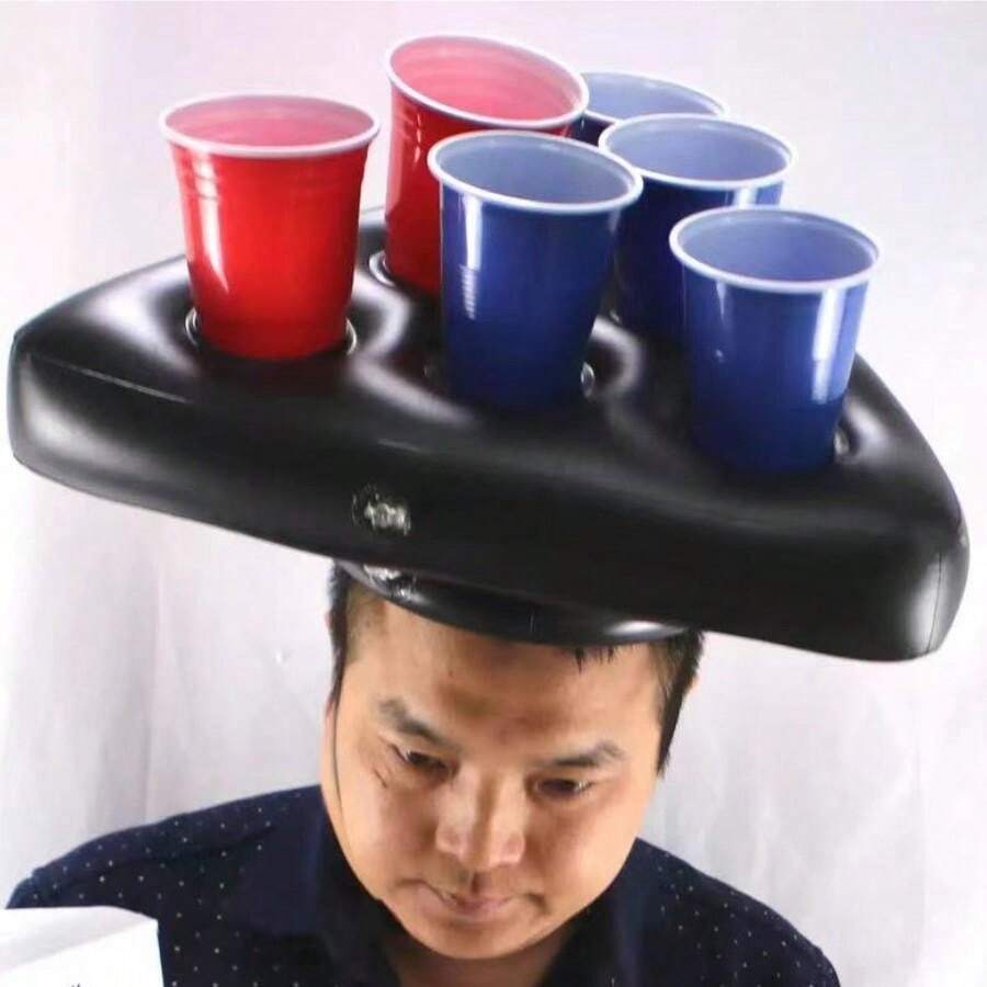 [1 Pack] Inflatable Triangle Hat, Table Tennis Game Cap, Inflatable ...