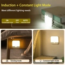 Rechargeable Motion Sensor Night Light No Punch No Wiring Large Range Human Motion Sensor Lighting Suitable For Home Decoration Interior Bedroom Bedside Wardrobe Corridor Staircase Basement - Sensor Night Light - View 6