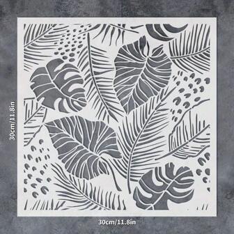 Tropical Leaf Wall Stencil Monstera Plam Leaves Stencil For Walls Reusable Plant Stencil For Painting On Walls Back To School