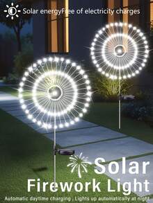 IRILUCN Moonlight Night Fireworks: Solar Smoke Lanterns, Romantic Choice Under The Moon - Cold White - View 3