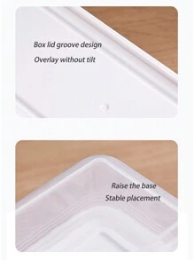 1/3/6 hộp nhựa hình chữ nhật đựng thực phẩm trong tủ lạnh có nắp, hộp đựng mì ống, ngũ cốc, hộp đựng ngũ cốc kín - Nhiều màu - Xem 10