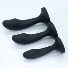 Black Silicone Anal Plug For Women, 3 Sizes, Cute Shark Shaped, Smooth Surface, Crystal Base, Butt Plug, Adult Sex Toy For Men And Women, Anal Training Plug, Anal Dildo, Adult Game Toy - Black - View 9