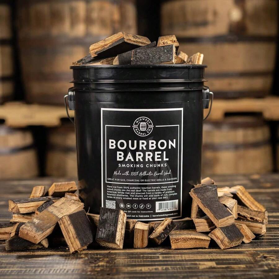 Midwest Barrel Company Bourbon Barrel BBQ Smoking Wood Chunks For