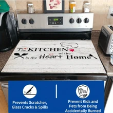 Capa Extra Grande 72,4 x 52,1 cm de Diatomita para Fogão - Antiderrapante, À Prova d'Água e Resistente ao Calor para Fogões Elétricos de Vidro, Evita Arranhões, Protetor de Cooktop de Uso Múltiplo, Fácil de Limpar, Ideal para Decoração de Cozinha