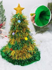 1 件圣诞树帽装饰圣诞礼物拍照道具派对装扮，万圣节，万圣节装饰