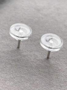 50pcs Plastic Push Pins, Standard Transparent Thumb Tacks With Steel Tips And Heads, Flat Transparent Push Pins For Cork Boards, Wall Hangings, Bulletin Boards (Transparent) Back To School