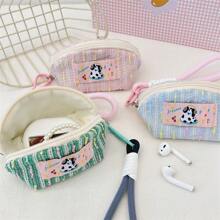 1pc Makeup Bag Colour Earphones For Puppies Cosmetic Bag Waterproof,Lipstick Pack,Women Bags For Make Up , Small Bag Storage Makeup Case,Travelling Bags For Ladies,Pencil Case Daily Big Large Capacity Makeup Brushes Holder Travel Toiletry Bag Organizer Make Up Bag, Pencil Pouch