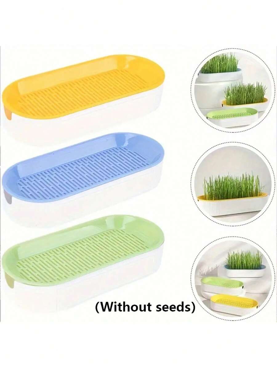 Cat Grass Plant Box Pet Growing Pot For Kitten Reusable Cat Snack