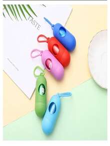 便携式宠物药丸垃圾箱 便携式狗粪便袋 狗粪便拾取器分配器 清洁用品 - 彩色 - 查看 5