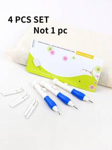 Bộ dụng cụ thêu kim đục lỗ 1/2/4 chiếc, kích thước kim có thể điều chỉnh cho kim đục lỗ thủ công DIY - Nhiều màu - Xem 12