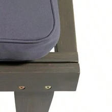 ARIANA KD WOOD CHAISE LOUNGE W/ CUSHION - Grey+Wood+Fabric as Pic - View 15